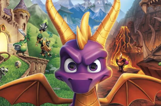The Spyro Reignited Trilogy cover art featuring a closeup of Spyro the dragon