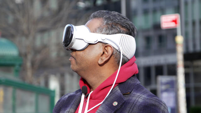 Wearing the Apple Vision Pro in New York City