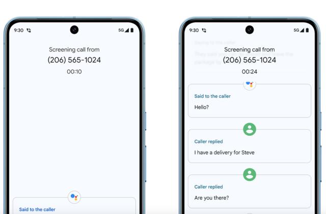 An image of Google Pixel's Call Screen tool.