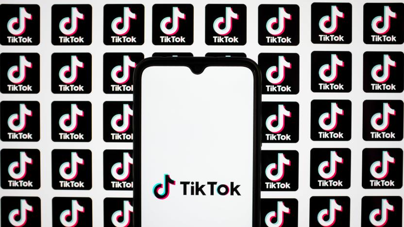 The TikTok logo is being displayed on a smartphone screen in Athens, Greece, on March 14, 2024. (Photo by Nikolas Kokovlis/NurPhoto via Getty Images)