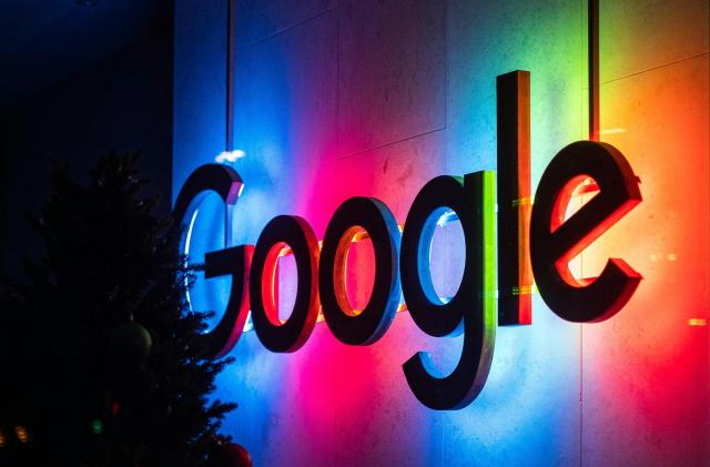 Google in lights.