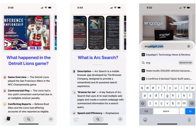 Arc Search app for iPhone