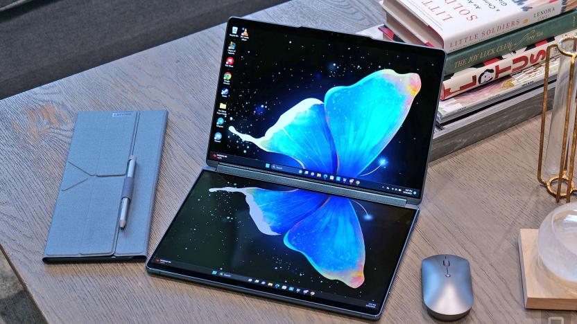 Lenovo's Yoga Book 9i is the first laptop to ditch a physical keyboard in favor of a true dual-screen design. 