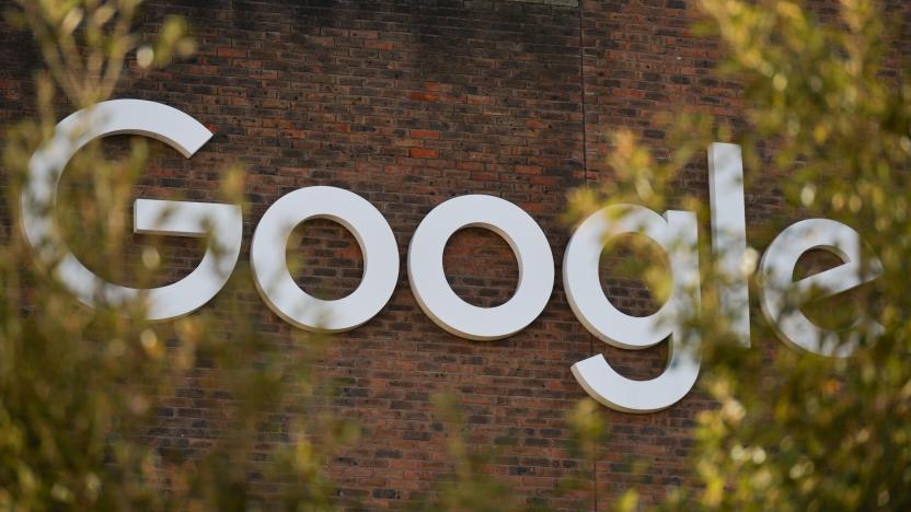 A view of Google logo on the Google building GRCQ1 in Dublin's Grand Canal area.
On Tuesday, 11 May 2021, in Dublin, Ireland. (Photo by Artur Widak/NurPhoto via Getty Images)