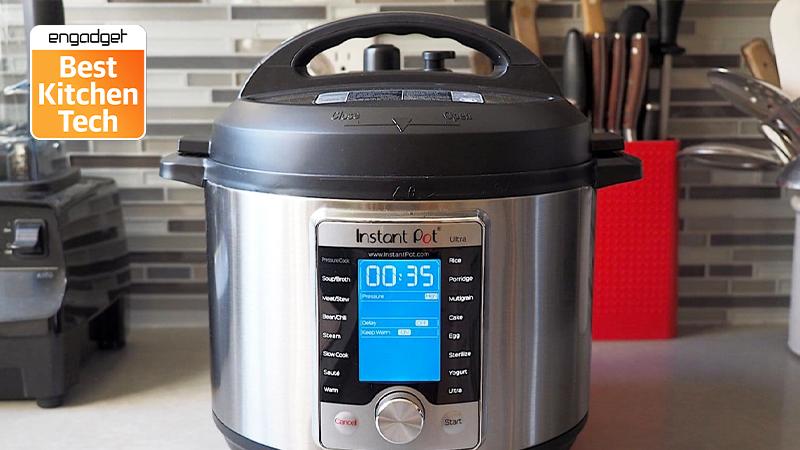 An Instant Pot Ultra on a kitchen counter.
