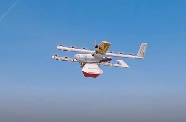 A Drone filled with Wendy's food.