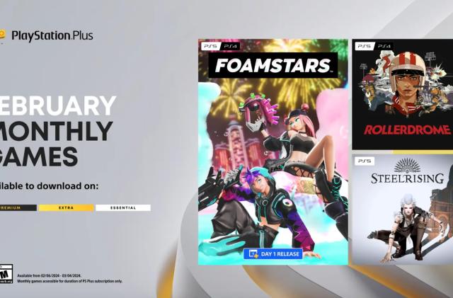 An ad showing the games arriving for February. 