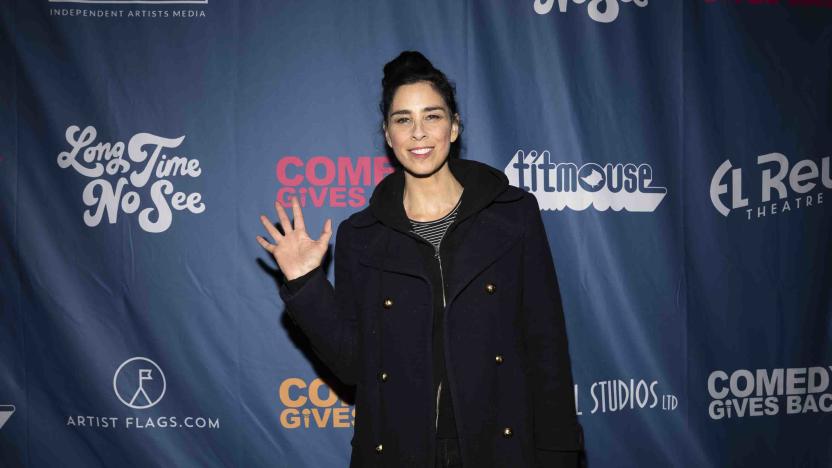 LOS ANGELES, CALIFORNIA - JANUARY 11: Sarah Silverman attends the Comedy Gives Back Fundraiser at El Rey Theatre on January 11, 2024 in Los Angeles, California. (Photo by Corine Solberg/Getty Images)